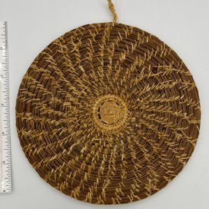 Circular 6 inch Round Pine Needle woven Hotplate Coaster Pot holder Trivet